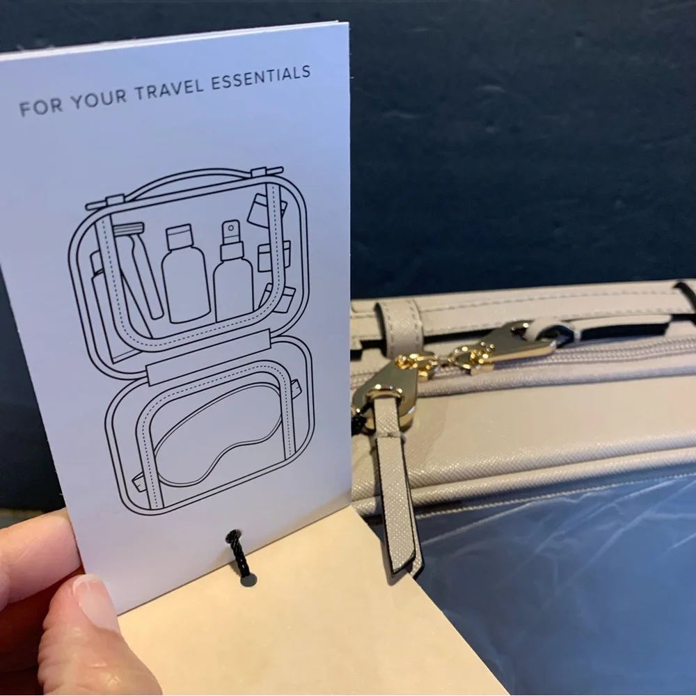 CALPACK NWT Mini Clear Cosmetic Zippered Travel  Case. Stone. - Picture 8 of 12